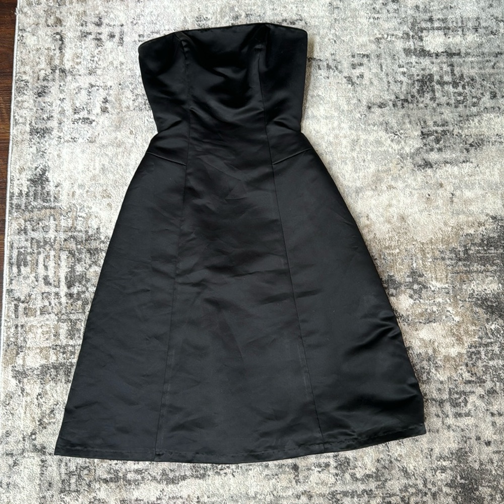 Satin black dress